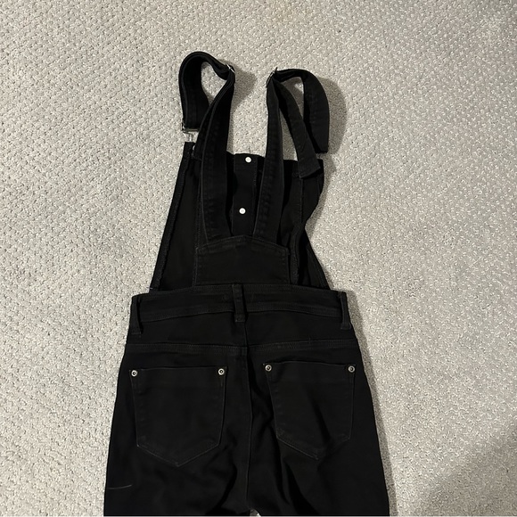 Black Denim Overalls | Women’s Overalls Cottagecore Western Distressed - Picture 7 of 7